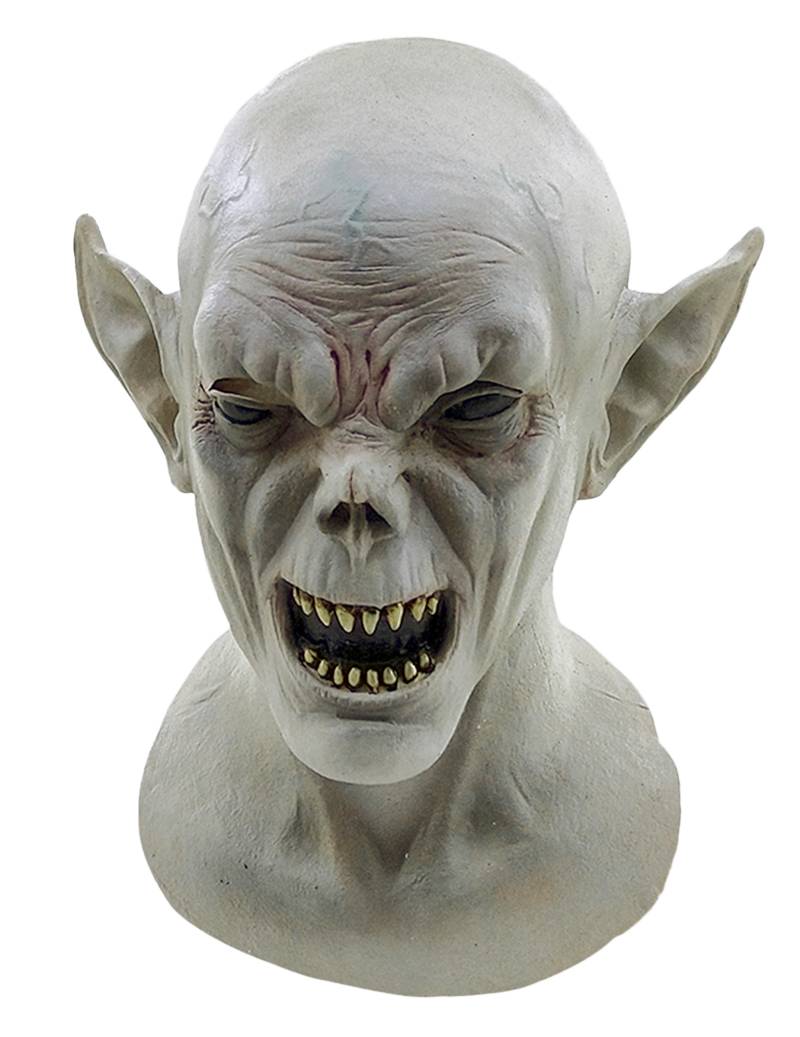 Halloween Kreaturen-Maske Vampirmaske grau von KARNEVAL-MEGASTORE