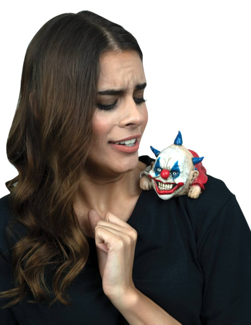 Kleiner Clown für die Schulter Kostümaccessoire Halloween von KARNEVAL-MEGASTORE