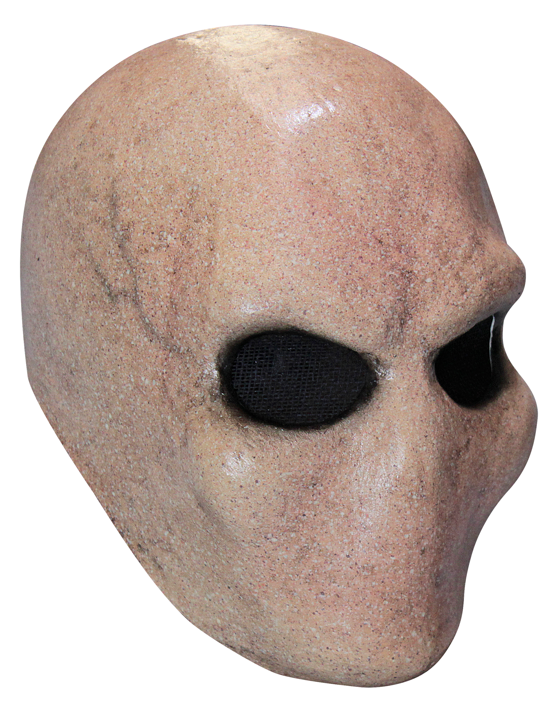 Stummes Monster-Maske Halloween-Maske beige von KARNEVAL-MEGASTORE