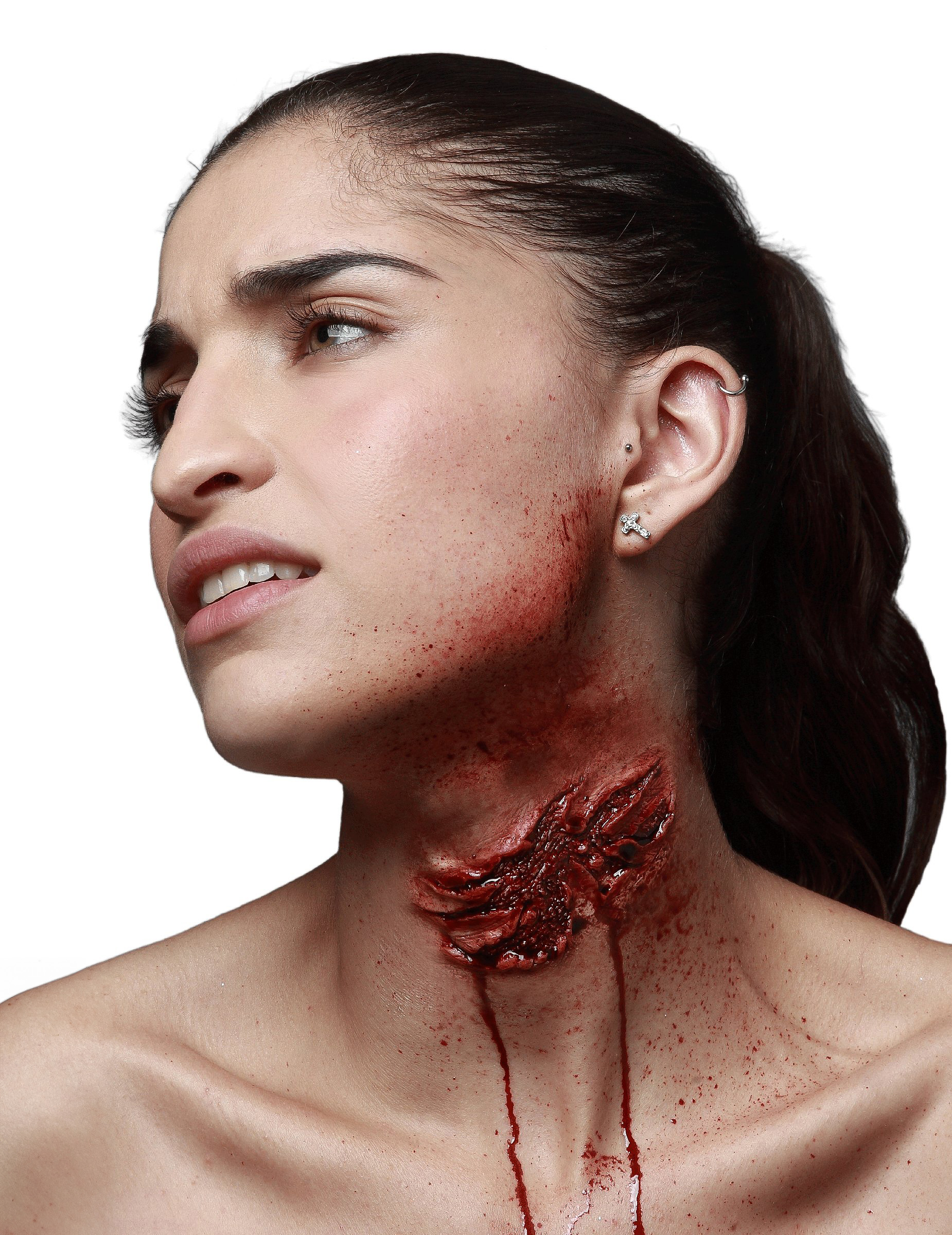Zombie-Kratzspur Latexapplikation Halloween-Wunde rot 10,5x5cm Zombie-Kratzspur Latexapplikation Halloween-Wunde rot 10,5x5cm von KARNEVAL-MEGASTORE