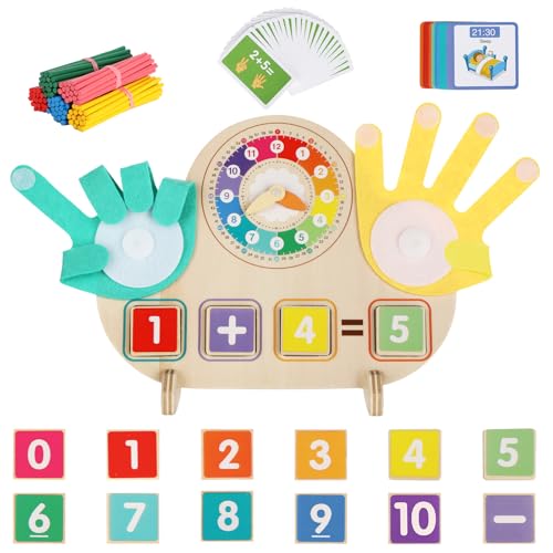 GHVACZS Holz Mathe Spielzeug Ab 3 Jahre Mädchen und Jungen, Lernspiele Ab 3 Jahre mit Zählstäben, Geschenk für 3 Jährige Mathepuzzle, Rechnen Lernen, Montessori Spielzeug für Kinder von 3-6 Jahren GHVACZS Holz Mathe Spielzeug Ab 3 Jahre Mädchen und Jungen, Lernspiele Ab 3 Jahre mit Zählstäben, Geschenk für 3 Jährige Mathepuzzle, Rechnen Lernen, Montessori Spielzeug für Kinder von 3-6 Jahren von GHVACZS