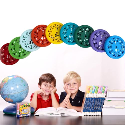 Mathematik-Fidget-Spinner, Zahlen, rund, Mathematik, Fakten, Fidget-Spinner, Spielzeug, Addition und Subtraktion, Multiplikationsspiel, Fidget-Spielzeug für Kinder, Mathematik-Spiel für Zuhause, von GHYTRIGEN