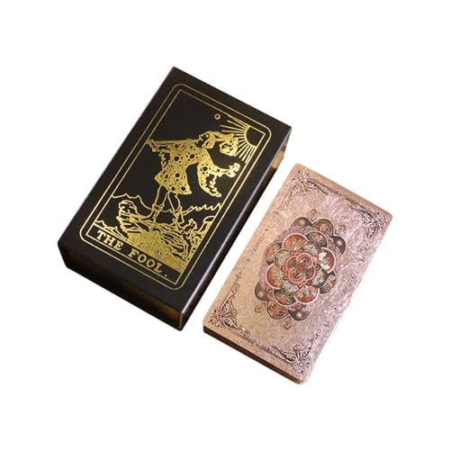 GIBZ Roségoldfolien Tarotkarten Deck Rider Waite für Anfänger Tarot Cards Set mit Guide und Box von GIBZ