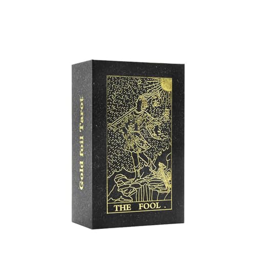 GIBZ Tarotkarten Deck Goldfolien Design mit Reiseführer und Box Traditionelles Tarot Cards für Anfänger von GIBZ