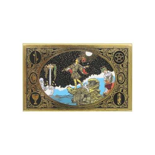 GIBZ Vintage Original Design Tarot Karten, 78 Stück Schwarz Goldfolie Tarot Deck Set, mit Guide Buch und Luxus Box für Anfänger GIBZ Vintage Original Design Tarot Karten, 78 Stück Schwarz Goldfolie Tarot Deck Set, mit Guide Buch und Luxus Box für Anfänger von GIBZ