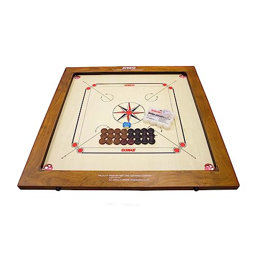 Carrom Board Synco Professional Turnier Board 74x74 cm Spielfäche - 2980 von GICO