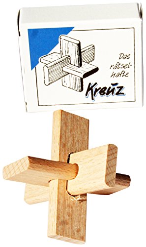 GICO Das rätselhafte Kreuz - Mini Holz Puzzle Knobelspiel Geduldspiel Klassiker Minipuzzle von GICO
