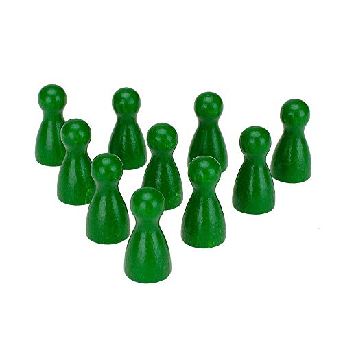GICO 10er Pack Halmakegel Spielkegel sortenrein aus Holz poliert 24x12 mm (Grün) von GICO