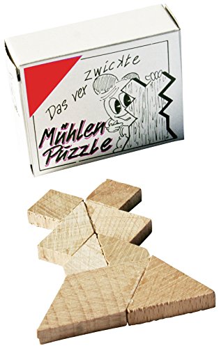 GICO Das verzwickte Mühlenpuzzle - Mini Holz Puzzle Knobelspiel Geduldspiel Klassiker Minipuzzle von GICO