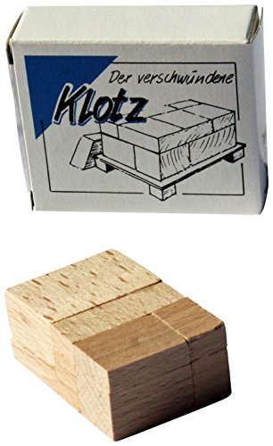 GICO Der verschwundene Klotz - Mini Holz Puzzle Knobelspiel Geduldspiel Klassiker Minipuzzle von GICO