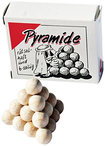 GICO Kugelpyramide 6-teilig - Mini Holz Puzzle Knobelspiel Geduldspiel Klassiker Minipuzzle GICO Kugelpyramide 6-teilig - Mini Holz Puzzle Knobelspiel Geduldspiel Klassiker Minipuzzle von GICO