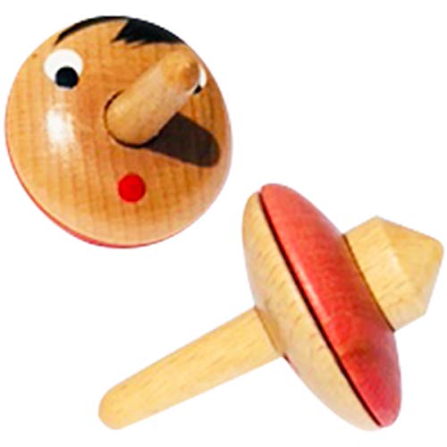 Pinocchio Kreisel aus Holz - Made in Italy- 2 Stück - 6465 von GICO
