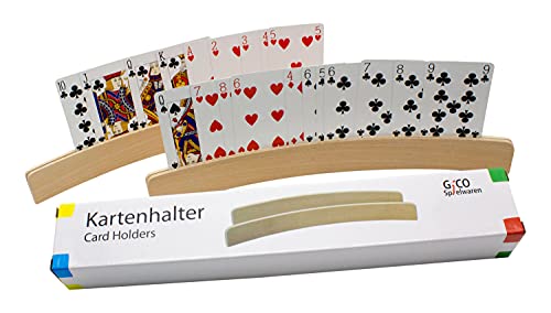 GICO Spielkartenhalter für Spielkarten - 2 Stück Spielkartenständer aus Holz, Länge Kartenhalter je 33 cm - 7956 GICO Spielkartenhalter für Spielkarten - 2 Stück Spielkartenständer aus Holz, Länge Kartenhalter je 33 cm - 7956 von GICO