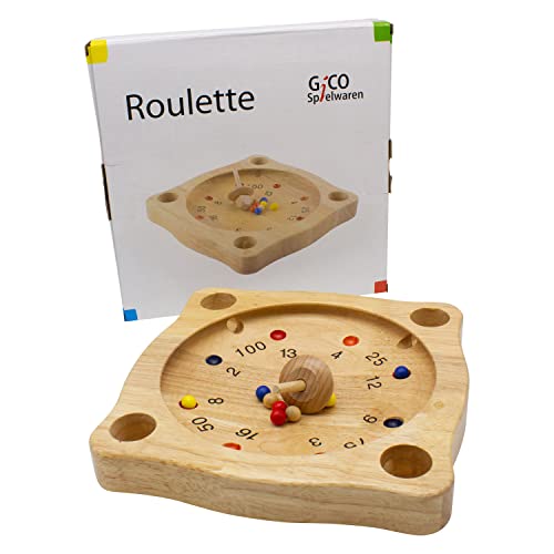 GICO Tiroler Roulette aus Holz mit Kreisel und Holzkugeln, Kreiselspiel, Bauernroulette 22 x 22 cm - 7958 GICO Tiroler Roulette aus Holz mit Kreisel und Holzkugeln, Kreiselspiel, Bauernroulette 22 x 22 cm - 7958 von GICO