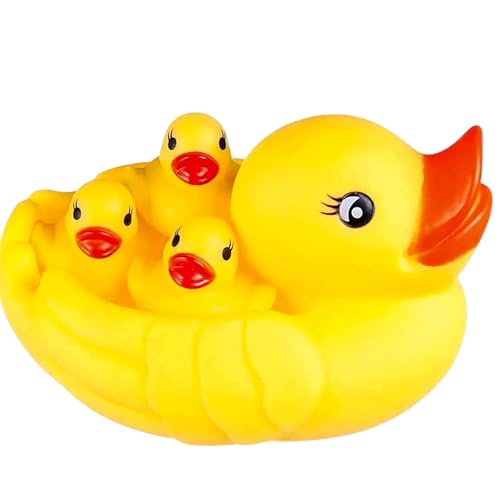 GIFANEO 4 Stück Badespielzeug Entenfamilie, Badewannenspielzeug, Wasserspielzeug Baby,Badespielzeug für Groß und Klein,Badeente Familie GIFANEO 4 Stück Badespielzeug Entenfamilie, Badewannenspielzeug, Wasserspielzeug Baby,Badespielzeug für Groß und Klein,Badeente Familie von GIFANEO