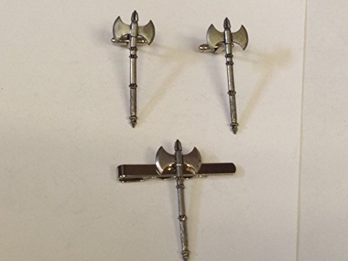 Giftsforall Manschettenknöpfe, Motiv: römische Doppelaxt, U9, mit Krawattennadel, feines englisches Zinn, modern Giftsforall Manschettenknöpfe, Motiv: römische Doppelaxt, U9, mit Krawattennadel, feines englisches Zinn, modern von GIFTSFORALL