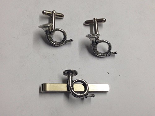 Giftsforall c22 Manschettenknöpfe mit Krawattennadel, Motiv Jagdhorn, feines englisches Zinn Giftsforall c22 Manschettenknöpfe mit Krawattennadel, Motiv Jagdhorn, feines englisches Zinn von GIFTSFORALL