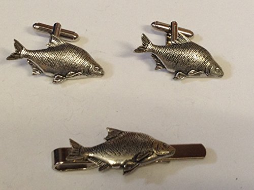 Set mit Manschettenknöpfen und Krawattennadel, Motiv: Brasse, aus englischem Zinn, V20 Set mit Manschettenknöpfen und Krawattennadel, Motiv: Brasse, aus englischem Zinn, V20 von GIFTSFORALL