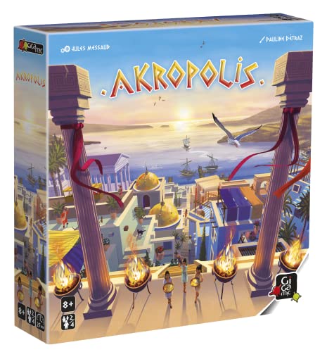 GIGAMIC Akropolis (engl.) - 3D-Fliesenverlegungsspiel für 6 Spieler ab 8 Jahren von GIGAMIC