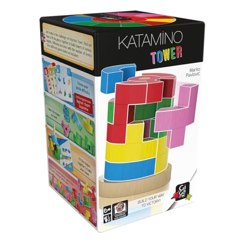 Gigamic , Katamino Tower , Familienspiel , Holzspiel , 1-2 Spieler , Ab 6+ Jahren , 15 Minuten , Deutsch , Mehrsprachig von GIGAMIC