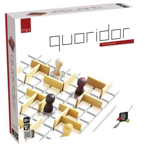 Gigamic | Quoridor Mini | Familienspiel | Holzspiel | 2-4 Spieler | Ab 8+ Jahren | 15 Minuten | Deutsch | Mehrsprachig von GIGAMIC