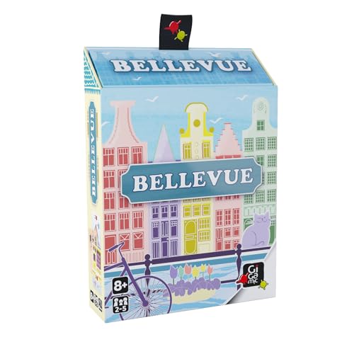 Gigamic - Bellevue - Erziehe die meisten Punkte, indem du Häuser mit flämischer Architektur baust – Kartenspiel – für 2 bis 4 Spieler – ab 8 Jahren von GIGAMIC