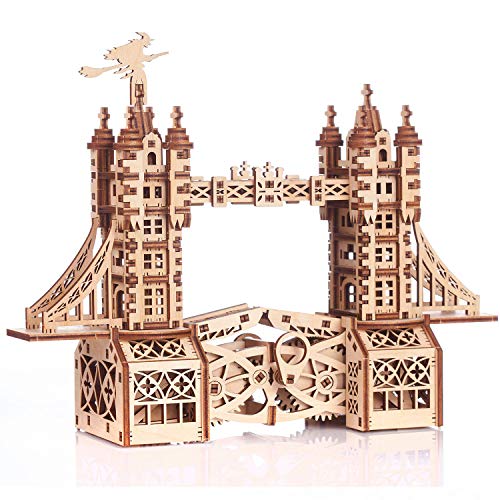 Gigamic Tower Bridge kleines Modell 3D Mobile aus Holz, PWTOS, von GIGAMIC