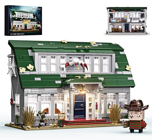 Nightmare Building House Set on Elm Street, Horror Movie Figure & Haunted House Building Blocks, Creative Collectible Decoration Building Toy Halloween Present for Friends and Fans (1099 Pieces) von GIKCFSTBLA