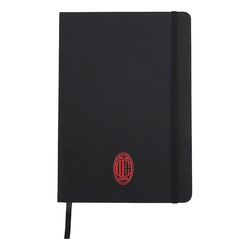 AC Milan - Notizbuch A5 Schwarz Crest Monochrome - mit PU-Hardcover - 192 Seiten - Gummibandverschluss und passender Seitenmarkierung - Für alle Rossoneri Fans - Offizielles Produkt von Ac Milan AC Milan - Notizbuch A5 Schwarz Crest Monochrome - mit PU-Hardcover - 192 Seiten - Gummibandverschluss und passender Seitenmarkierung - Für alle Rossoneri Fans - Offizielles Produkt von Ac Milan von AC Milan