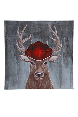 GILDE Bild Hirsch mit Bollenhut braun, grau, rot 38128 GILDE Bild Hirsch mit Bollenhut braun, grau, rot 38128 von GILDE