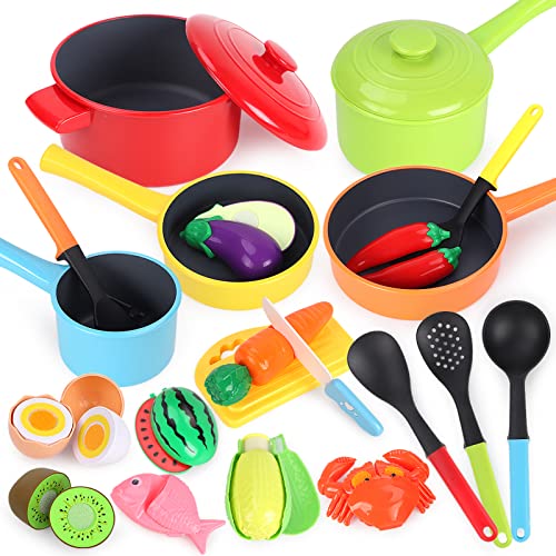 GILOBABY Kinderküche Zubehör, Spielküche Zubehör, Küchenzubehör Kinder Spielzeug Lebensmittel mit Topfset und Kochgeschirr, Lernspiele Kinderspielzeug Geschenk für Jungen Geburtstag ab 3 Jahre (Rot) GILOBABY Kinderküche Zubehör, Spielküche Zubehör, Küchenzubehör Kinder Spielzeug Lebensmittel mit Topfset und Kochgeschirr, Lernspiele Kinderspielzeug Geschenk für Jungen Geburtstag ab 3 Jahre (Rot) von GILOBABY