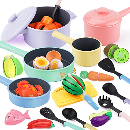 GILOBABY Kinderküche Zubehör, Spielküche Zubehör, Küchenzubehör Kinder Spielzeug Lebensmittel mit Topfset und Kochgeschirr, Lernspiele Kinderspielzeug Geschenk für Mädchen Geburtstag ab 3 Jahre (Rosa) GILOBABY Kinderküche Zubehör, Spielküche Zubehör, Küchenzubehör Kinder Spielzeug Lebensmittel mit Topfset und Kochgeschirr, Lernspiele Kinderspielzeug Geschenk für Mädchen Geburtstag ab 3 Jahre (Rosa) von GILOBABY