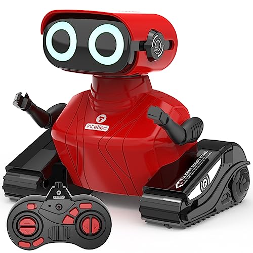GILOBABY Roboter Kinder, Ferngesteuerter Roboter Spielzeug, RC Roboter mit LED-Augen und Musik, Kinderspielzeug Geschenk für Mädchen Geburtstag ab 3 Jahre (Rot) von GILOBABY