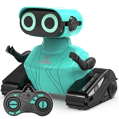 GILOBABY Roboter Kinder, Ferngesteuerter Roboter Spielzeug, RC Roboter mit LED-Augen und Musik, Kinderspielzeug Geschenk für Jungen Geburtstag ab 3 Jahre (Blau) von GILOBABY