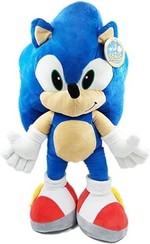 GIMSS Sonic The Hedgehog XXL Plüschtier Kuscheltier Sonic, Tails, Knuckles Plüsch Peluche Plush 30-120 cm Original Lizenz (Sonic The Hedgehog 46cm) von GIMSS