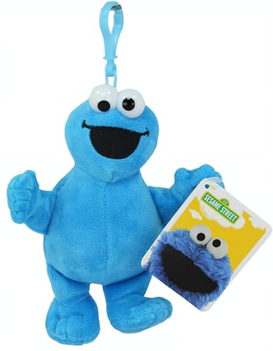 Sesam Strasse Plüsch Schlüßelanhänger Kuscheltier Plüschtier Sesame Street Plush Bagclip zur Auswahl 8 Charaktere 17-20cm (Krümelmonster) von GIMSS
