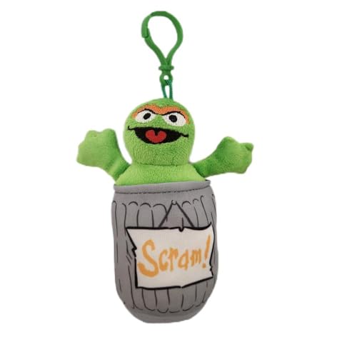 Sesam Strasse Plüsch Schlüßelanhänger Kuscheltier Plüschtier Sesame Street Plush Bagclip zur Auswahl 8 Charaktere 17-20cm (Oscar) von GIMSS