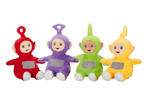 GIMSS Teletubbies Plüschtier Premium Qualität Super Soft Kuscheltier Po, Tinky-Winky, Laa-Laa, Dipsy Plush Peluche 37cm Offizielle Lizenz (Teletubbies 4er Set 37cm) von GIMSS
