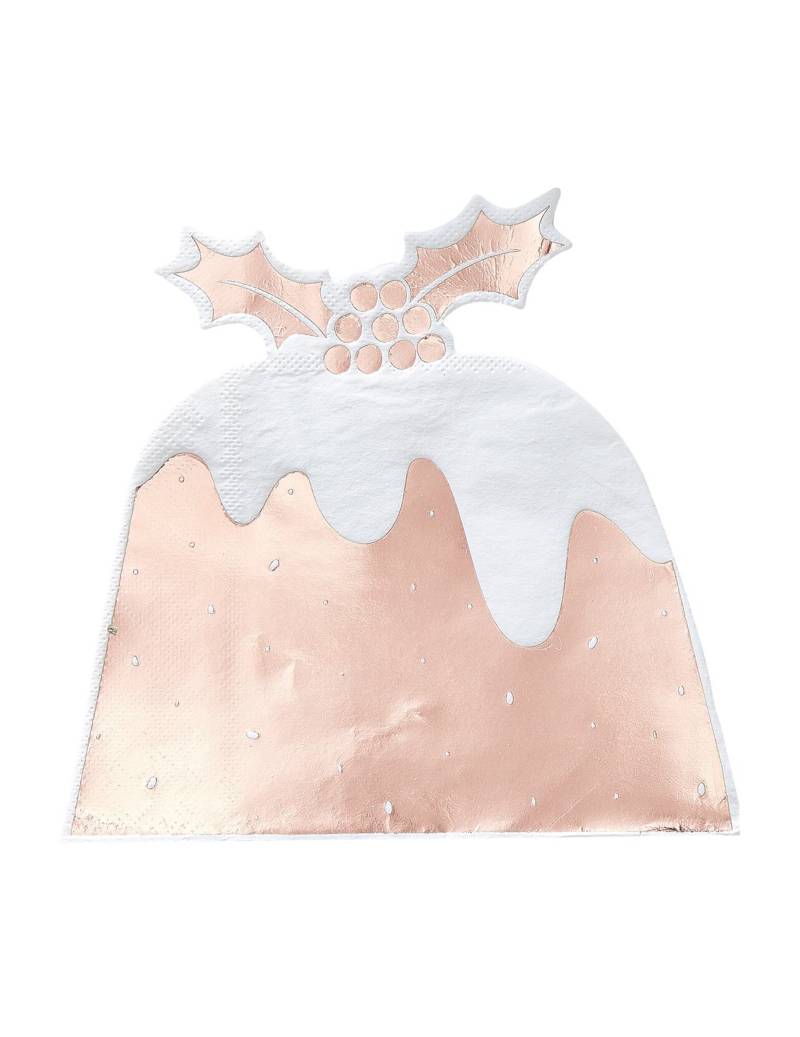 Weihnachtliche Pudding-Servietten Tisch-Zubehör 12 Stück roségold 16 cm Weihnachtliche Pudding-Servietten Tisch-Zubehör 12 Stück roségold 16 cm von GINGER RAY
