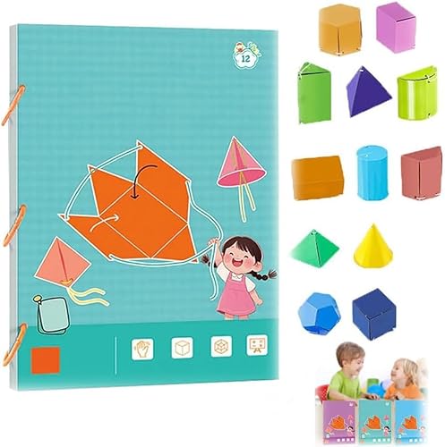 3D-Geometrie-Lernbuch mit Zugschnur, Geometrie für Anfänger mit festen geometrischen Modellen, sicheres geflochtenes Seil-Design, Lehrformeln für Volumen und Oberfläche, für Kinder im Alter von 5–12 3D-Geometrie-Lernbuch mit Zugschnur, Geometrie für Anfänger mit festen geometrischen Modellen, sicheres geflochtenes Seil-Design, Lehrformeln für Volumen und Oberfläche, für Kinder im Alter von 5–12 von GINGER TECH