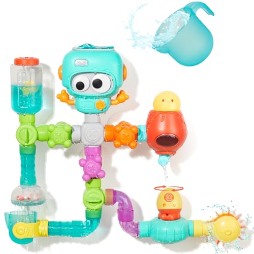Badewannenspielzeug ab 3 4 5 6 Jahr, STEM-Bauspielzeug Baby, DIY-Rohrbausatz mit Saugnäpfen, pädagogisches Badespielzeug für Kleinkinder ab 3 Jahren Badewannenspielzeug ab 3 4 5 6 Jahr, STEM-Bauspielzeug Baby, DIY-Rohrbausatz mit Saugnäpfen, pädagogisches Badespielzeug für Kleinkinder ab 3 Jahren von GINNO