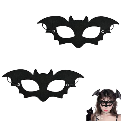 GIONAR 2 Stück Halloween Fledermaus Maske Kinder, Halloween Masken Herren Damen Vampir Mask Halloween Kostüm Accessoires Halloween Gesichtsmaske Für Halloween Karneval Cosplay Party Maskerade GIONAR 2 Stück Halloween Fledermaus Maske Kinder, Halloween Masken Herren Damen Vampir Mask Halloween Kostüm Accessoires Halloween Gesichtsmaske Für Halloween Karneval Cosplay Party Maskerade von GIONAR