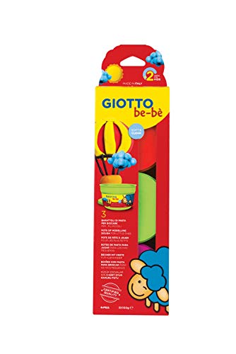 GIOTTO be-bè Zestaw z masa plastyczna Giotto Bebe 3x100g: (pomaranczowy, zielony, rózowy) von GIOTTO be-bè