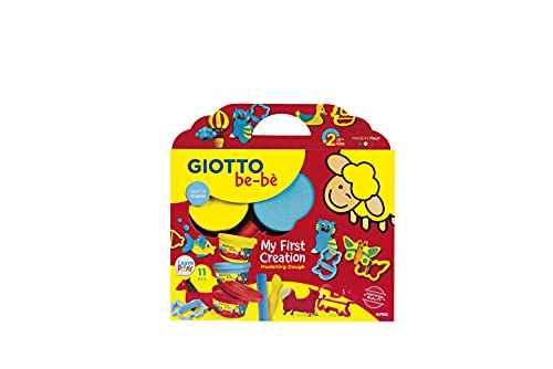 GIOTTO be-bè Giotto 462900 Be-Be Soft Modellierknete mit 3 Dosen Teig und 6 Formen von GIOTTO be-bè
