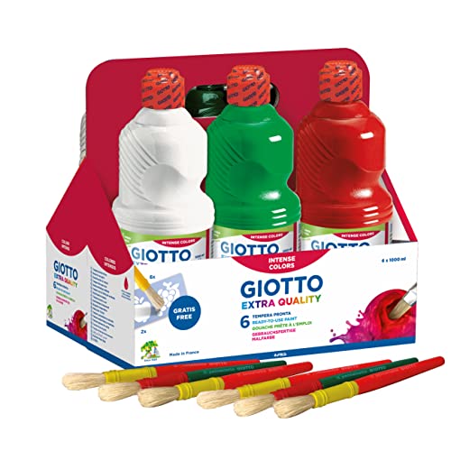Giotto 534600 – Sortiment 6 Flaschen von 1 Liter Tempera fertig Qualität Extra Giotto 534600 – Sortiment 6 Flaschen von 1 Liter Tempera fertig Qualität Extra von GIOTTO