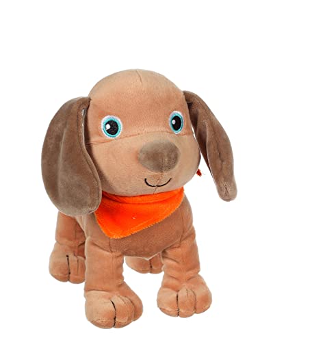 GIPSY Toys - Lustige Tonwelpen hellbrauner orangefarbener Schal - Kuscheltier für Kinder - 071624 von GIPSY