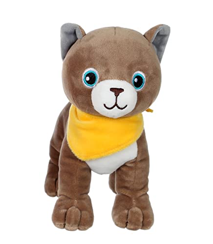 GIPSY Toys - Fun Sound Kitties brauner gelber Schal - Kuscheltier für Kinder - 071622 von GIPSY