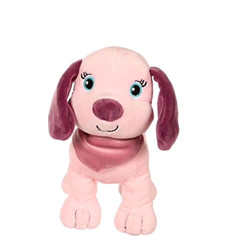 GIPSY Toys - Lustiger Parma-Schal mit rosa Klangwelpen - Kuscheltier für Kinder - 071629 von GIPSY