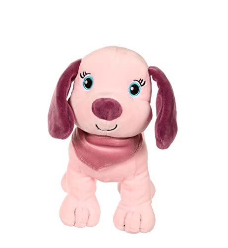 GIPSY Toys - Lustiger Parma-Schal mit rosa Klangwelpen - Kuscheltier für Kinder - 071629 von GIPSY