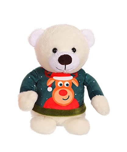 GIPSY - Gispy-Les Amis Einfach 24 cm – Teddybär Pullover Grün Plüsch für Kinder, Modell 15 cm-071659, 071659 von GIPSY